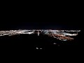 Time Lapse B747-400 Night Approach Runway 34L OEJN