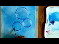 How to Paint Bubbles/Sky Bubbles/ Bubbles Painting Technique/ Acrylic painting for Beginners/
