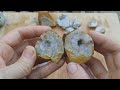 Rockhounding glacial till, cutting jasper, geode & blue chert #7