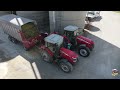 Chopping Corn Silage & Filling Silo with Massey Ferguson Tractors