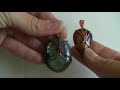 Wire Wrapped Cabochon Scarab Pendant Tutorial Demo DIY Unisex