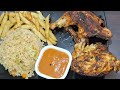 How to make peri peri chiken and sauce and Butter rice with fries make at Resturent style at home...