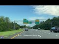 I-885 - BOTH Directions - Durham - North Carolina - 4K Highway Drive