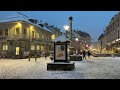Chamonix France town center first snow of 2022 - December