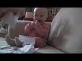 Baby Laughing Hysterically at Ripping Paper (Original)