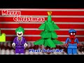Lego Spiderman and Joker Brick Building Christmas Trees