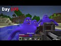 I Survived 100 Days Of GRIMACE SHAKE and Attack On in Minecraft Challenge - Maizen
