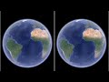 Stereoscopic 3D view of Earth rotation