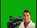 Cristiano Ronaldo sipping on drink with green screen background