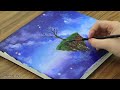 BEST Tree Landscape Acrylic Painting Tutorial Video｜Satisfying Relaxing ASMR