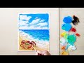 how to paint crab acrylic painting new beginners #acrylicpainting