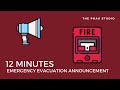 [4K] 12 Minutes Emergency Evacuation Announcement And Fire Alarm