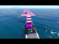 WATER SPEED BUMPS vs THE GIANT LONGEST LAMBORGHINI in GTA 5 MODS - EXPERIMENTS IN GTA 5