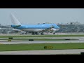 Amazing FINAL takeoff of KLM B747 (PH-BFS) from Chicago to Mojave graveyard. Short roll, steep climb