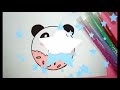 HOW TO DRAW A CUTE PANDA DONUT - EASY DRAWING STEP BY STEP