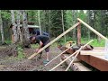 Cabin Build Alone Up This River.   Why Would You??  (Ep17)