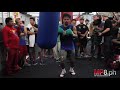 Manny Pacquiao - Racks up the Damage on the Heavy Bag