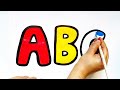ABC drawing painting,colouring | easy acrylic painting for kids | Art and Learn