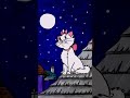 Marie Aristocat drawing । Disney cartoon  । Moonlight scenery drawing