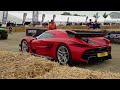 supercars and hypercars accelerating at supercar fest