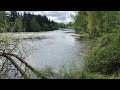 The Puyallup river and the Carbon river meet