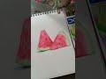 Drawing watermelon🍉😋 with #Doms #pencilcolour #fruit #art #realisticdrawing #shorts #fyp #subscribe