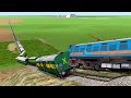 TRAINS VS GIANT SPEEDBUMPS & HILL CLIMB | Bumpy Track - Train Simulator #railroad