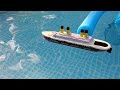 Titanic putt putt mini boat fun pool toy for kids, mini candle powered steam engine, STEM