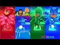 Luna Girl 🆚 Gekko 🆚 Owlette 🆚 Catboy || PJ Masks 🎶 Tiles Hop EDM Rush