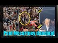Paul Mccartney enjoys Taylor Swift's new album by dancing with the crowd outside the VIP tent