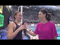 New World Record | Women's 400m Freestyle Ariarne Titmus interview | 2022 Aus Swimming Championships