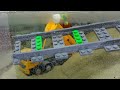 Dam Breach Experiment - Collapse Of Train Bridge in lego city
