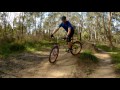 Jumping session interrupted by a puncture (MTB trail Glen Waverley, Melbourne)