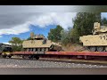 Tanks being transported by Train in various states
