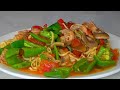 Chinese flavor mushrooms and eggs Pasta recipe