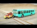 TRANSPORTING PIXAR CARS & FRUITS WITH COLORED & JOHN DEERE vs CLAAS vs TRACTORS - BeamNG.drive #962