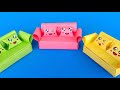 How to make a Paper Sofa | DIY Miniature Sofa / Paper Craft / Origami sofa