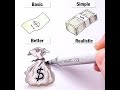 How to Draw - Easy Shark Art & 3D Money Drawing Realistic Trick