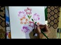 Drawing with Banana stem|Making beautiful flowers withBanana stem printing
