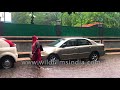 Heavy late monsoon rains hit Delhi on 7th September 2019, Swiggy delivery man perseveres