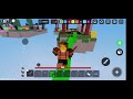 Roblox playing roblox bedwars with my friend but we died