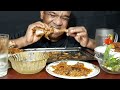 EATING SPICY FULL CHICKEN ROAST, POTATO GHATI, CHILI, BASMATI RICE, SALAD ASMR MUKBANG EATING |