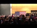 Elizabeth Warren speaking in the overflow room at Seattle Center before her main speech