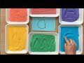 COLORED DYED SALT TRAY LETTERS AND SHAPES