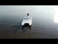 Little Catamaran boat hits 20mph on the ocean!