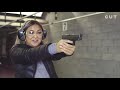 People Shoot a Gun for the First Time Captured in Slow Motion | First Takes | Cut