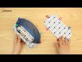 DIY Pencil Case with Layer | How to make a Stationery Organizer Pouch [sewingtimes]