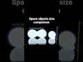 Space objects size comparison