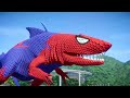 ALL BIG RED SPIDER-MAN VS ALL SUPERHERO's STORY Dinosaurs |PRO 6 SPIDERMAN TEAM|