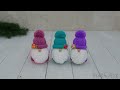 They are adorable❄️Gnomes made from yarn and toilet paper rolls🎄Christmas ideas DIY☃️